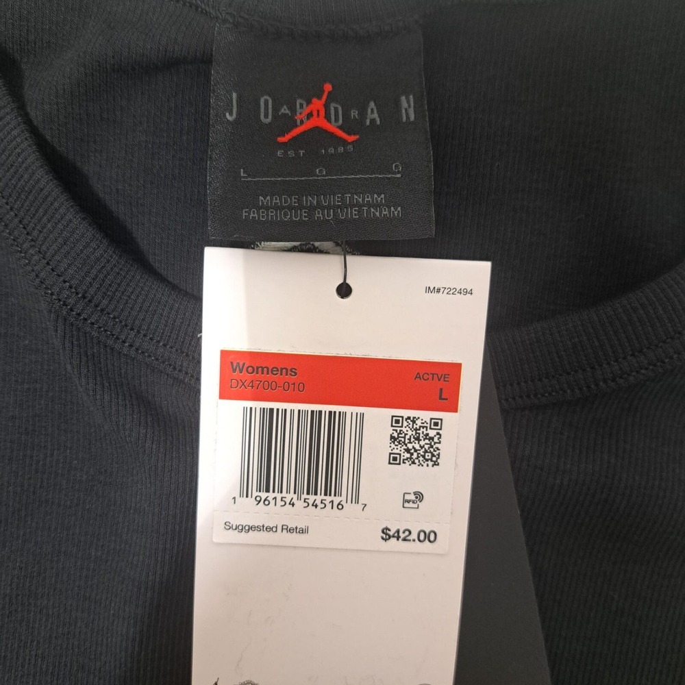 Air Jordan Women's Tank Top DX4700-010‎ Black SZ Large LG Brand New W/ Tags $42 - Picture 8 of 9